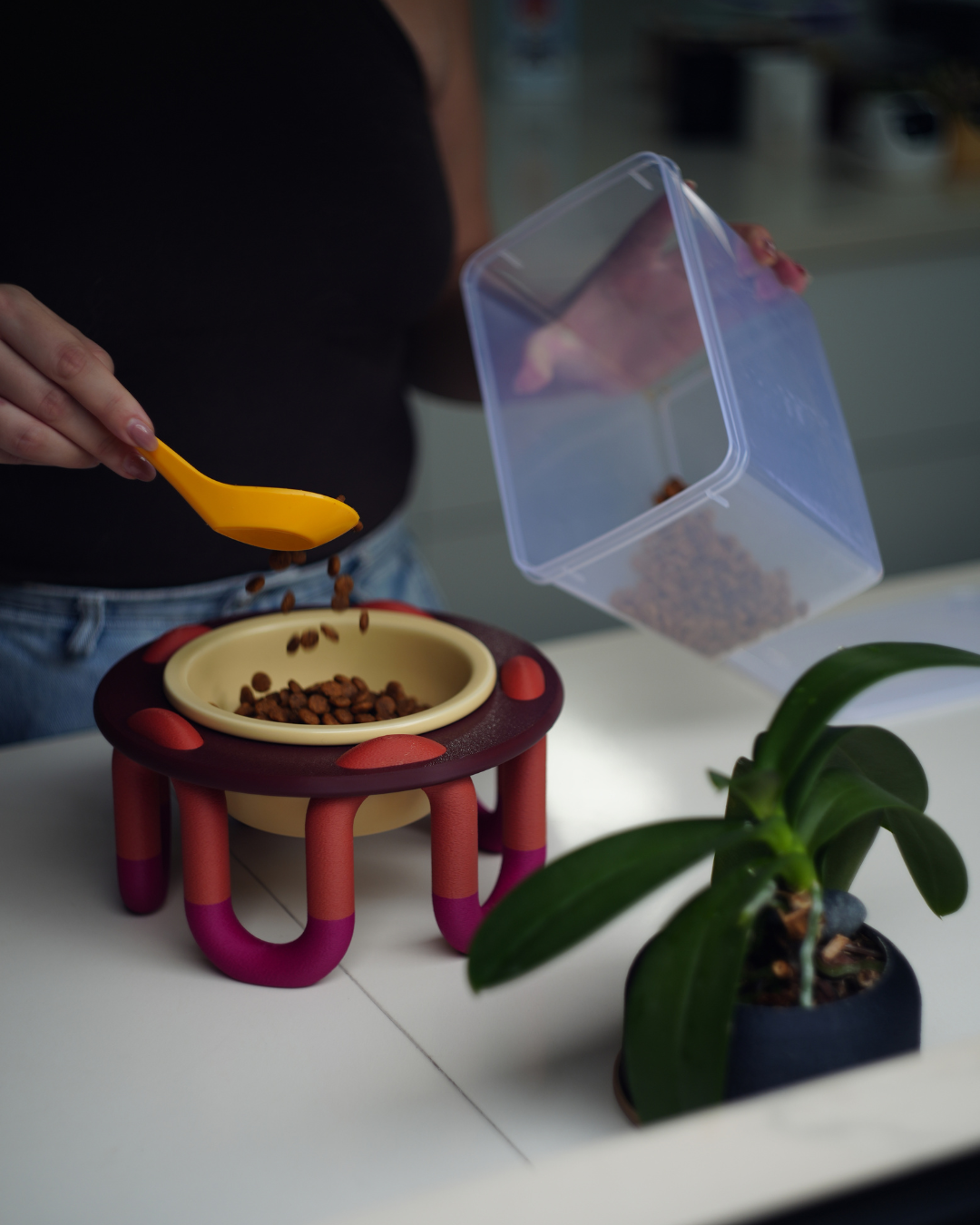 WIGGLY pet bowl // blueberry glacier