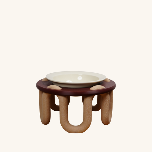 WIGGLY cat bowl // burnt toast